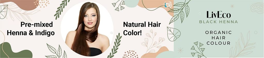 Pre-mixed henna indigo powder for black hair color - natural dye blend for rich, chemical-free results.