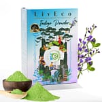 liveco organic indigo powder for natural black brown hair