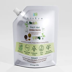 ready to apply liveco herbal henna paste for natural hair color