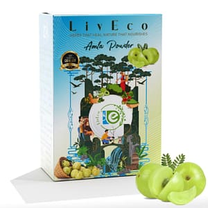 liveco amla powder for strong healthy shiny smooth hair pack