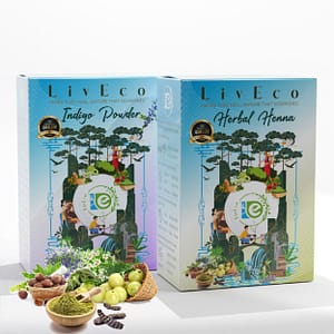 liveco herbal henna indigo powder for natural hair color