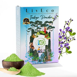 liveco organic indigo powder for natural black brown hair