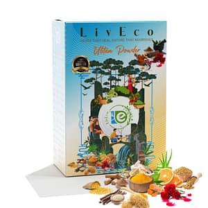 LivEco Ubtan Powder - natural skincare remedy for radiant, blemish-free skin. Brightens complexion, reduces acne, and fades dark spots.