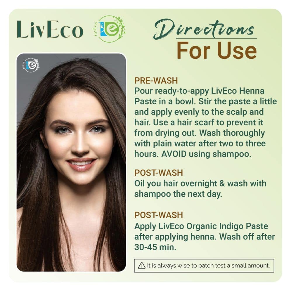 LivEco Ready To Apply Herbal Henna Paste, Pre-Soaked 100% Natural Rajasthani Henna, Rich Brown Shade - Image 5